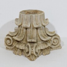 Weathered oak capital, France 18th century