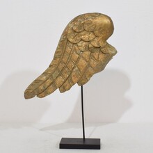 Carved wooden wing of a baroque angel, Italy circa 1750