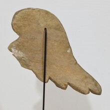 Carved wooden wing of a baroque angel, Italy circa 1750