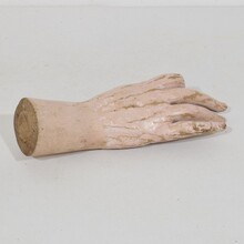 Hand carved wooden baroque hand of a Santos/Saint, Italy circa 1750