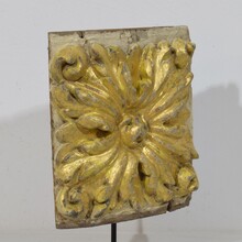 Baroque carved wooden ornament, Portugal circa 1750