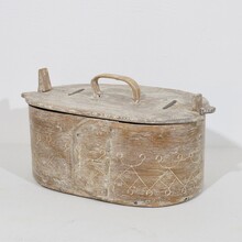 Folk art bentwood box, sweden circa 1750