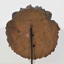 Carved wooden lion head, France circa 1850-1900