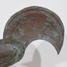 Folk art copper rooster weathervane, France circa 1800-1900