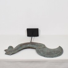 Folk art copper rooster weathervane, France circa 1800-1900