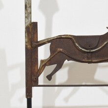 Folk art metal horse weathervane roof finial, France circa 1800-1900