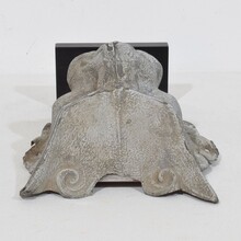 Zinc mythical lion wolf head fragment, France circa 1850-1900