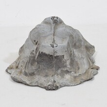 Zinc mythical lion wolf head fragment, France circa 1850-1900