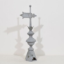 Zinc weathervane roof finial, France circa 1850-1900