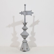 Zinc weathervane roof finial, France circa 1850-1900