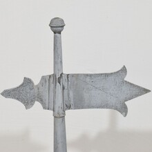 Zinc weathervane roof finial, France circa 1850-1900