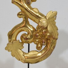 Hand carved giltwood baroque style ornament, Italy circa 1850