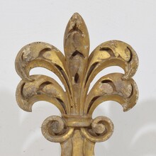 Hand carved giltwood gothic style ornament/ fragment, Italy circa 1850