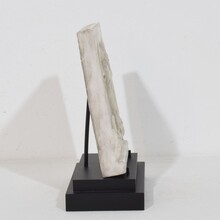 Baroque hand carved marble ram head panel, Italy circa 1750