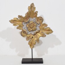 Baroque carved wooden ornament, Portugal circa 1750