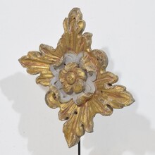 Baroque carved wooden ornament, Portugal circa 1750
