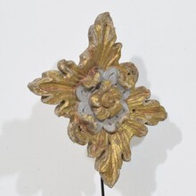 Baroque carved wooden ornament, Portugal circa 1750