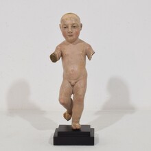 Baroque carved wooden baby jesus/nino/santo figure, Spain circa 1650-1750