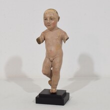 Baroque carved wooden baby jesus/nino/santo figure, Spain circa 1650-1750