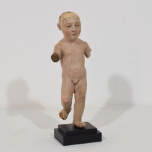 Baroque carved wooden baby jesus/nino/santo figure, Spain circa 1650-1750
