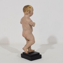 Baroque carved wooden baby jesus/nino/santo figure, Spain circa 1650-1750