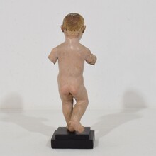 Baroque carved wooden baby jesus/nino/santo figure, Spain circa 1650-1750