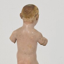 Baroque carved wooden baby jesus/nino/santo figure, Spain circa 1650-1750