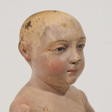 Baroque carved wooden baby jesus/nino/santo figure, Spain circa 1650-1750