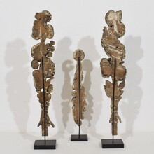 Collection neoclassical carved wooden ornaments, France circa 1780