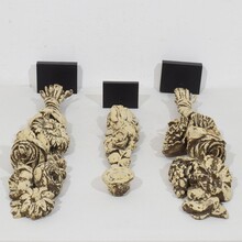 Collection neoclassical carved wooden ornaments, France circa 1780