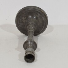 Collection of 5 pewter candleholders, France circa 1750-1850