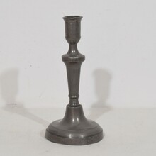 Collection of 5 pewter candleholders, France circa 1750-1850