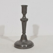 Collection of 5 pewter candleholders, France circa 1750-1850