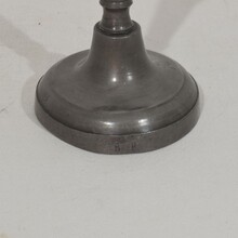 Collection of 5 pewter candleholders, France circa 1750-1850