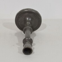 Collection of 5 pewter candleholders, France circa 1750-1850