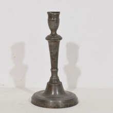 Collection pewter candleholders, France circa 1750-1850