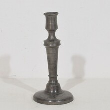 Collection pewter candleholders, France circa 1750-1850