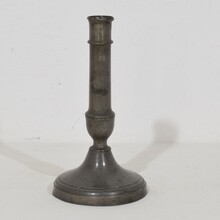 Collection pewter candleholders, France circa 1750-1850