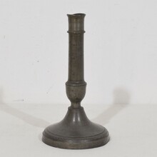 Collection pewter candleholders, France circa 1750-1850