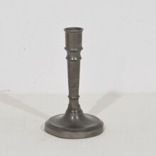 Collection pewter candleholders, France circa 1750-1850