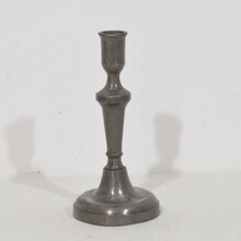 Collection of three pewter candleholders, France circa 1750-1850