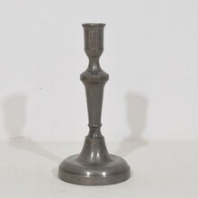 Collection of three pewter candleholders, France circa 1750-1850