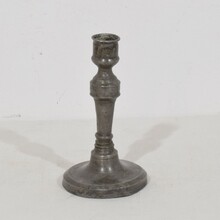 Collection of three pewter candleholders, France circa 1750-1850
