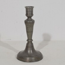 Collection of pewter candleholders, France circa 1750-1850