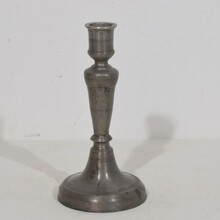 Collection of pewter candleholders, France circa 1750-1850