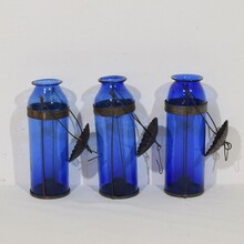 Collection of 3 glass lanterns, France circa 1900