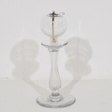 Collection of glass weaveroil lamps, France 1800-1900