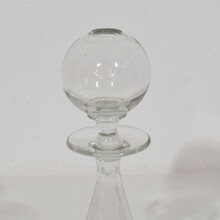 Collection of glass weaveroil lamps, France 1800-1900