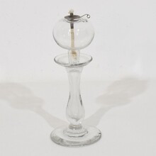 Collection of glass weaveroil lamps, France 1800-1900