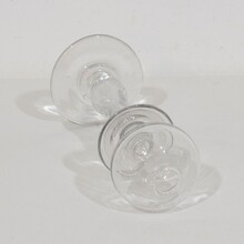 Collection of glass weaveroil lamps, France 1800-1900